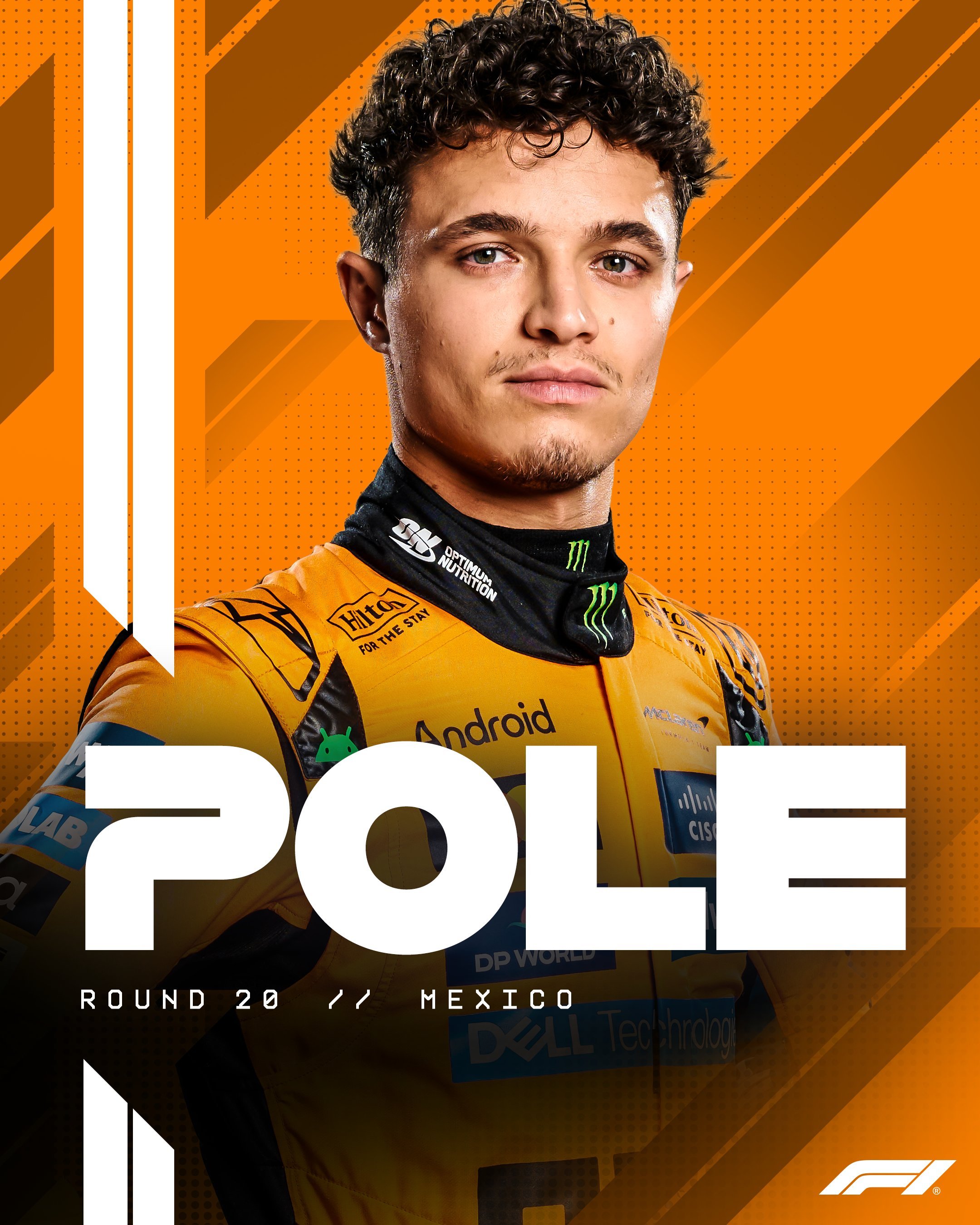 2025赛季F1墨西哥城🇲🇽大奖赛排位赛结束👀迈凯伦车队车手诺里斯夺得杆