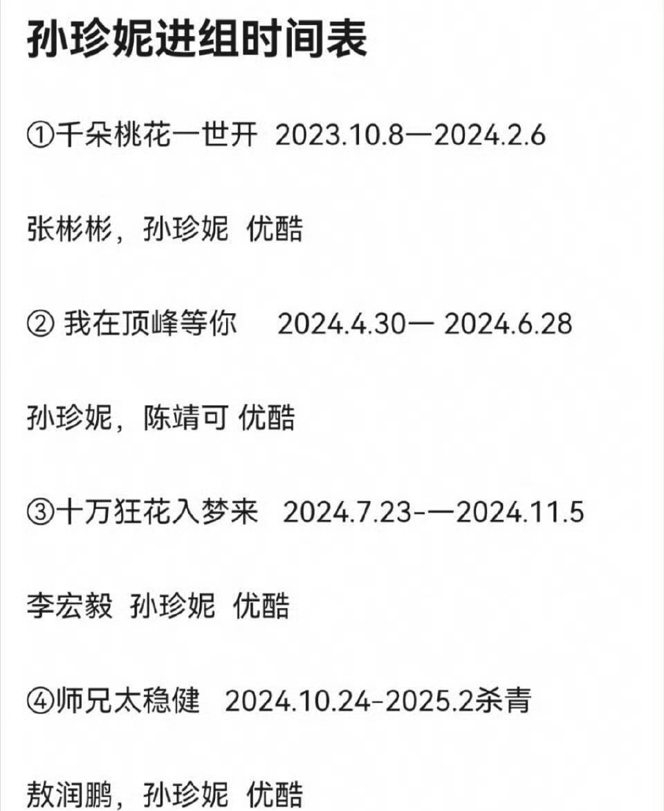 孙珍妮是不是被👖退货回丝芭了？长月烬明之后👖给了她四部剧，全是女一，对她很好