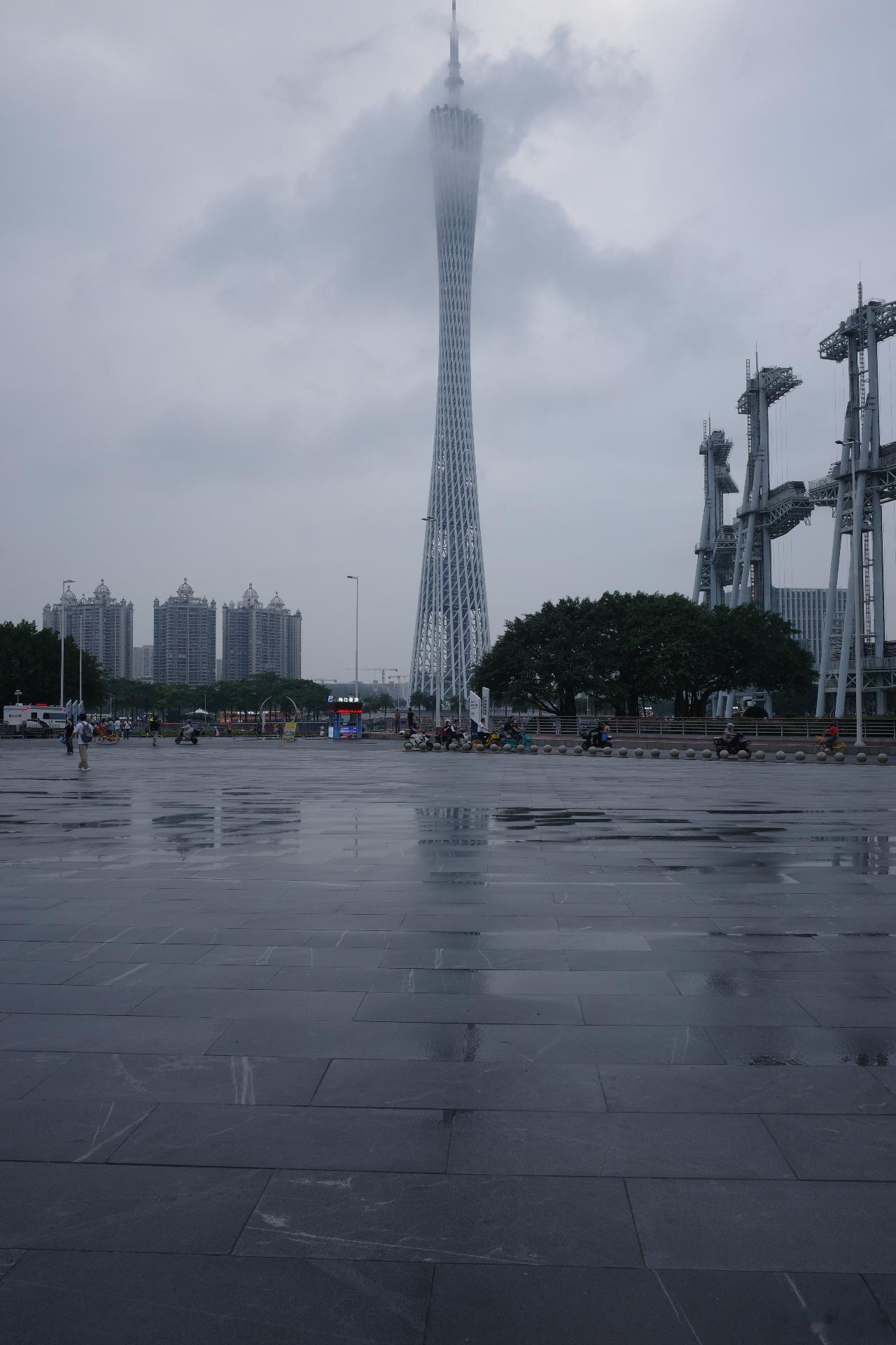 广州早安，献上珠江新城海心沙的雨中花广州旅行早安健康城市影像记理光GR4广州