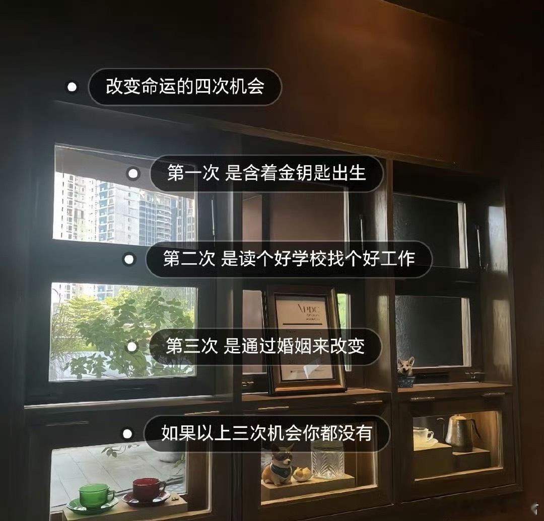 改变命运的四次机会。​​​