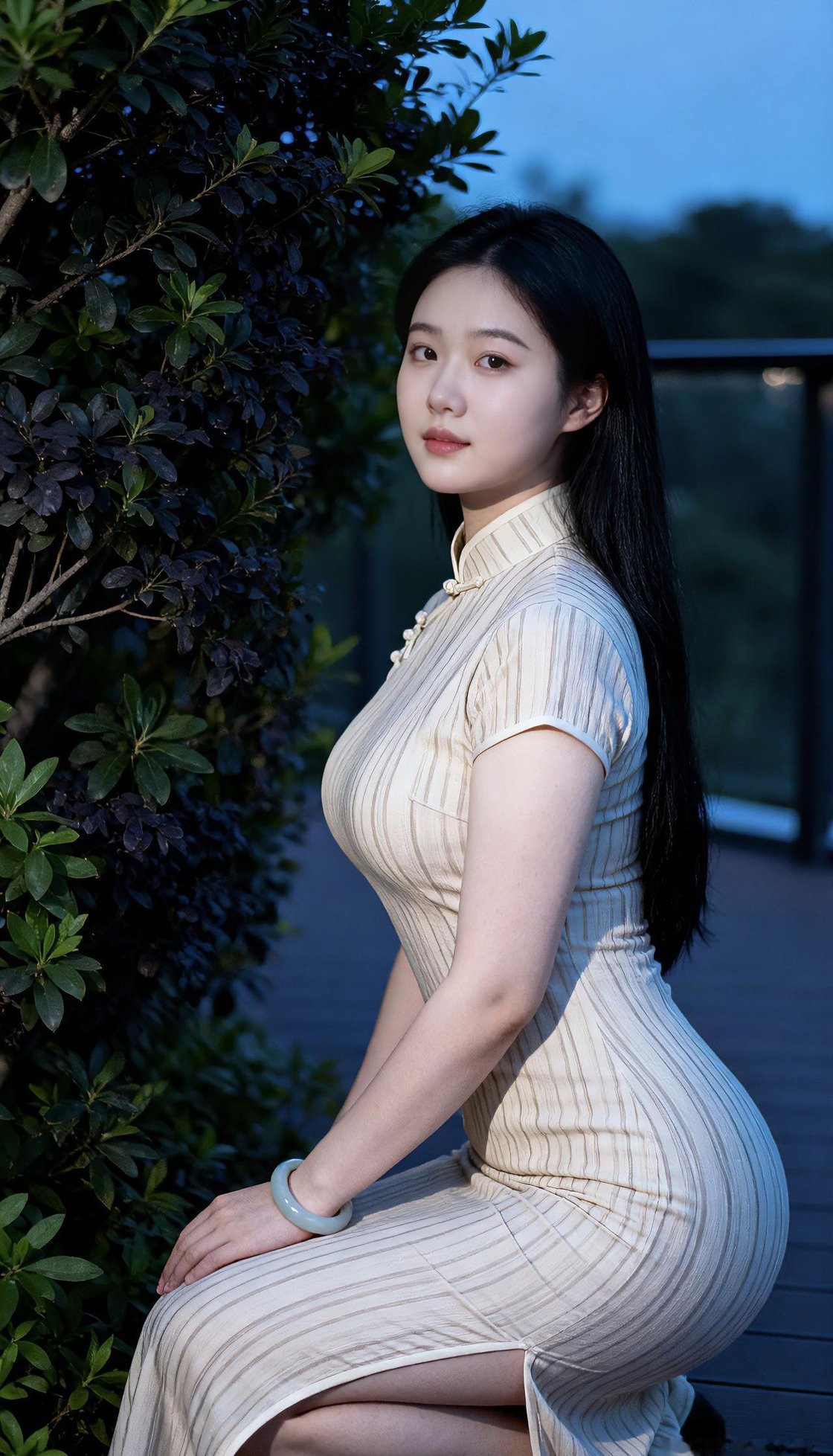 美女穿旗袍的图片，真是太惊艳了！旗袍那流畅的线条，完美勾勒出女性的身材...