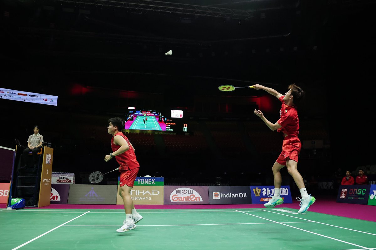梁王首进世锦赛决赛恭喜梁伟铿/王昶21-18、21-14击败李哲辉/杨博轩，首