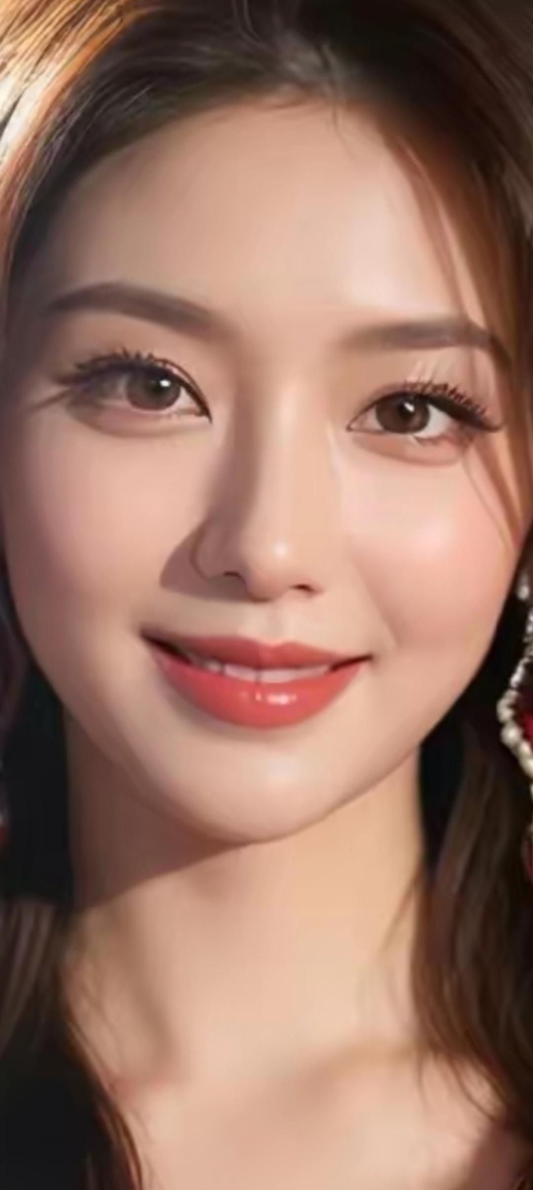 甜美笑容，温柔眼眸，自然妆容，元气满满！🌟✨
