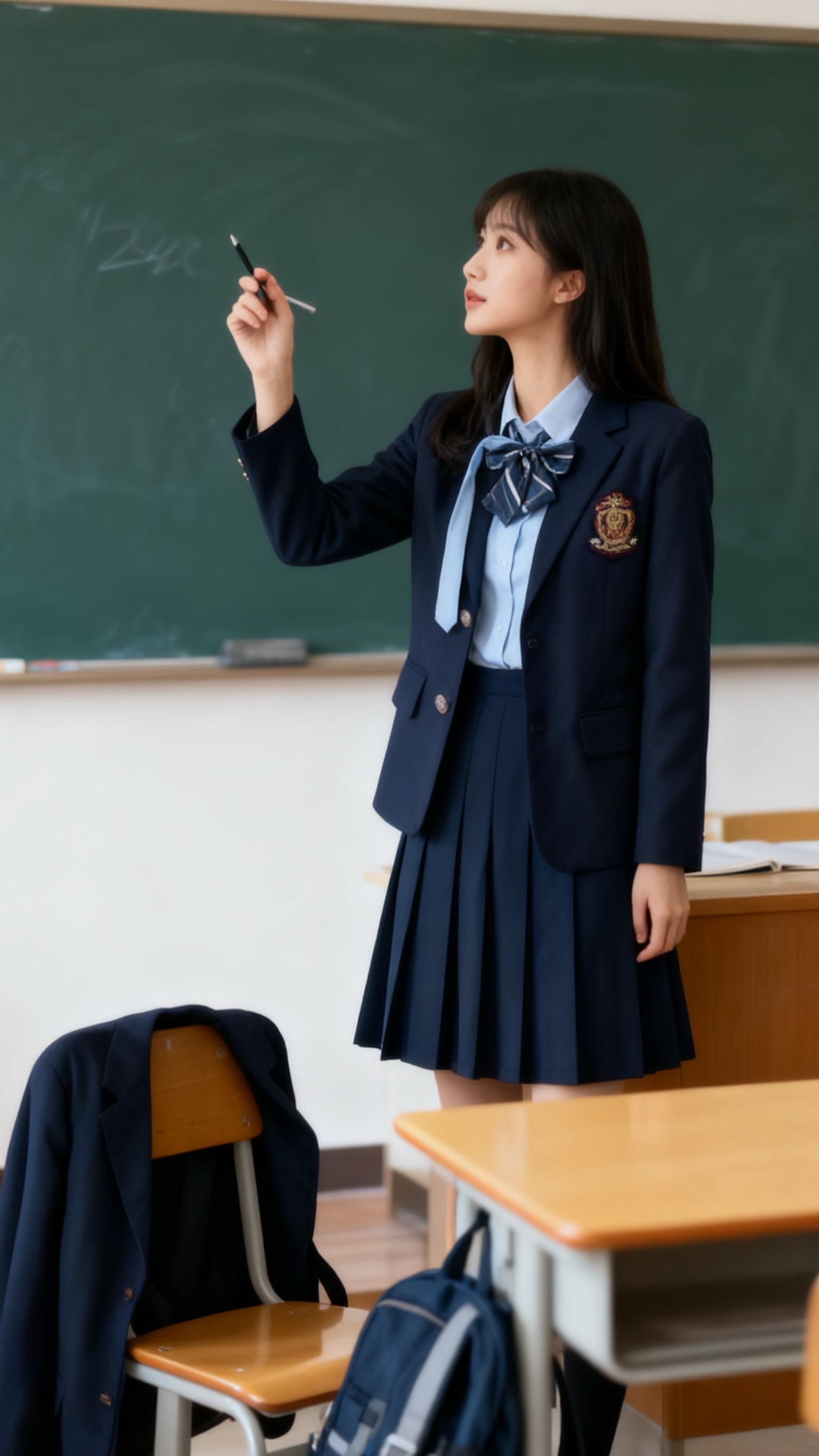 英伦学院风三件套。