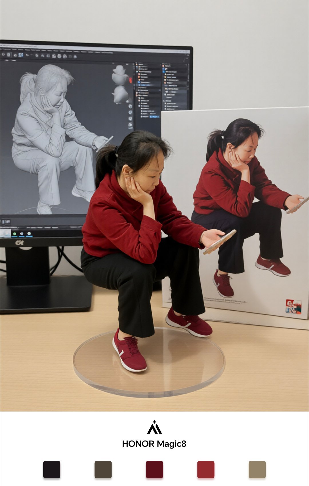 荣耀Magic8这个3D手办功能真好玩！