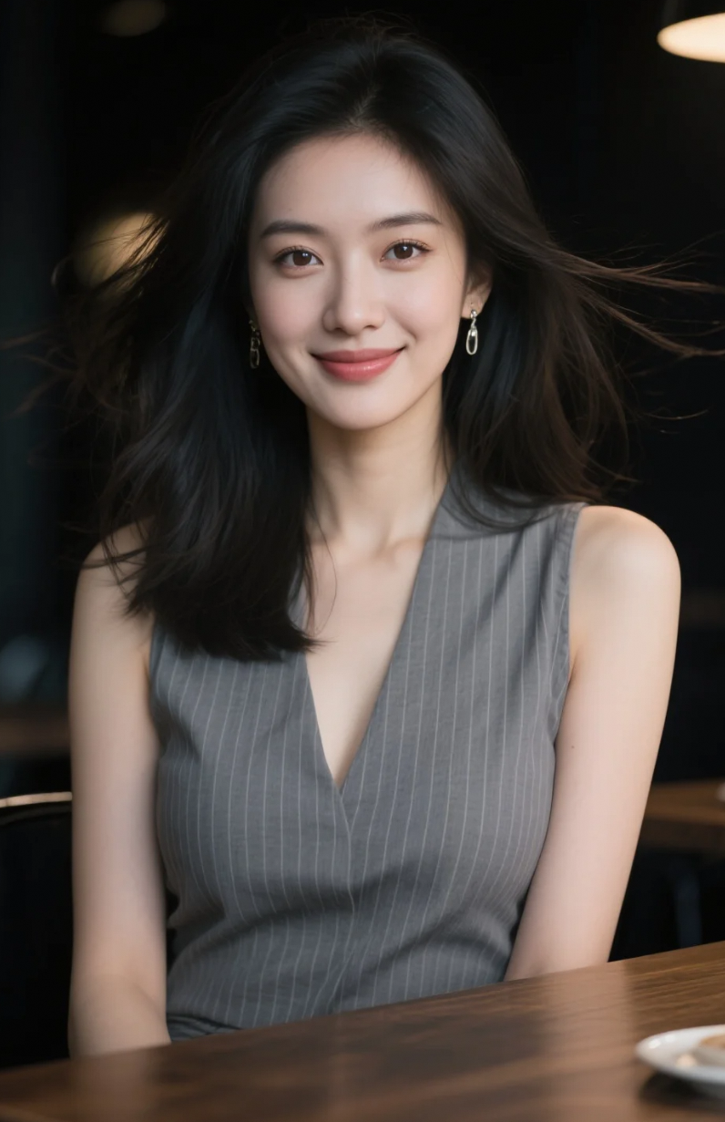 凌乱发丝间，御姐的迷人魅力悄然绽放