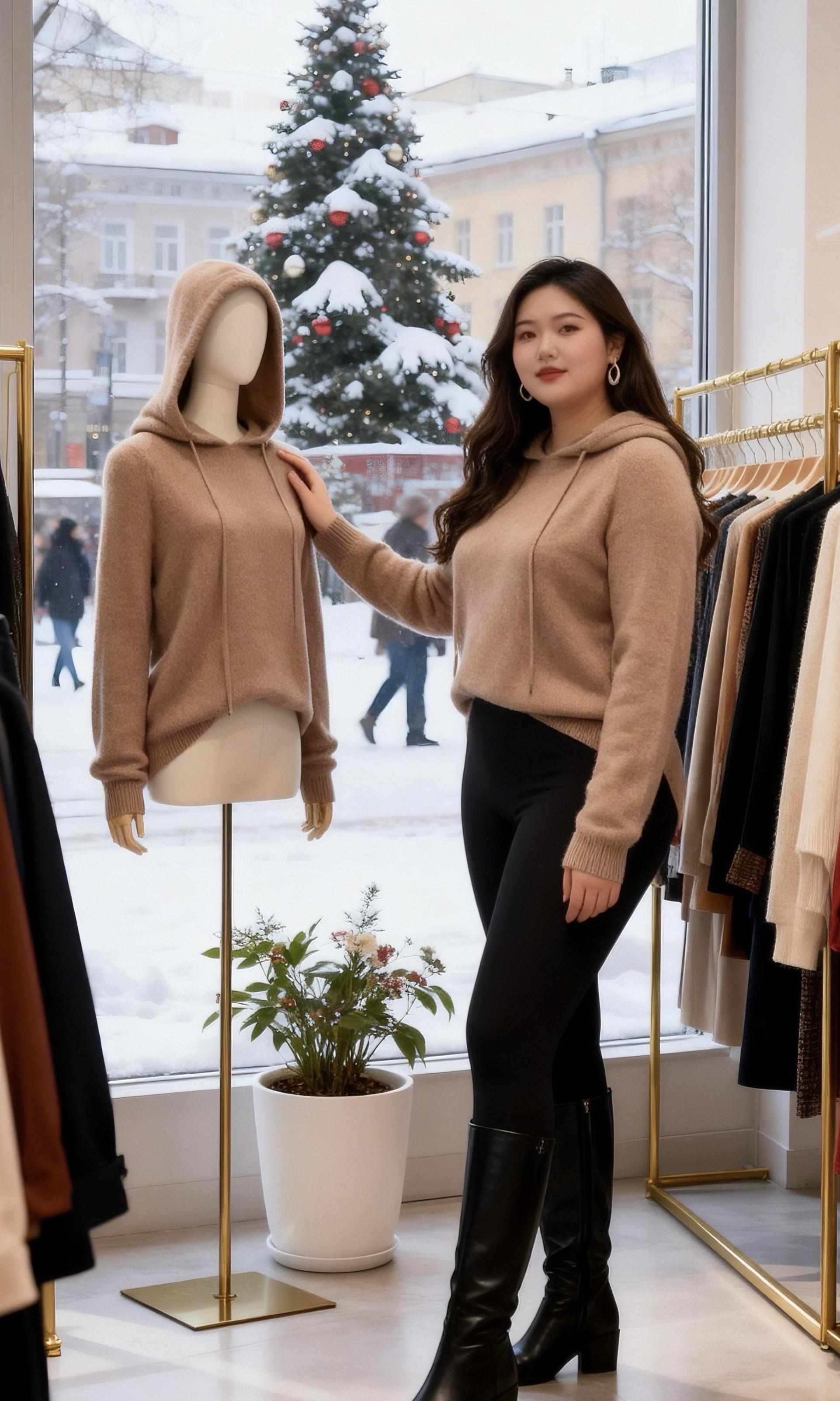 秋冬穿搭 保暖又好看一键入冬穿搭大码女装遮肉显瘦