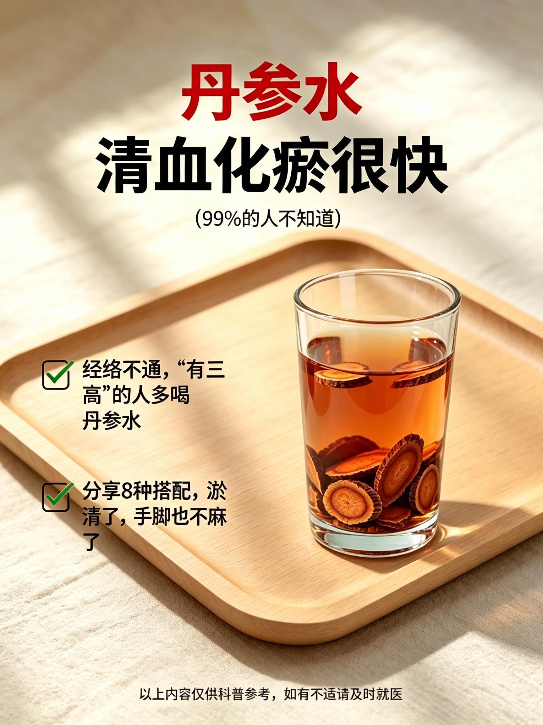 改善身体淤堵~8款丹参搭配三高人群太实用了