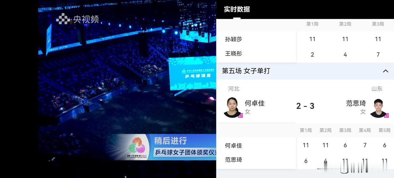 并不是莎莎不行，她还是尽力了，连取2分，两队水平实际相当，只是何卓佳有点点可惜，