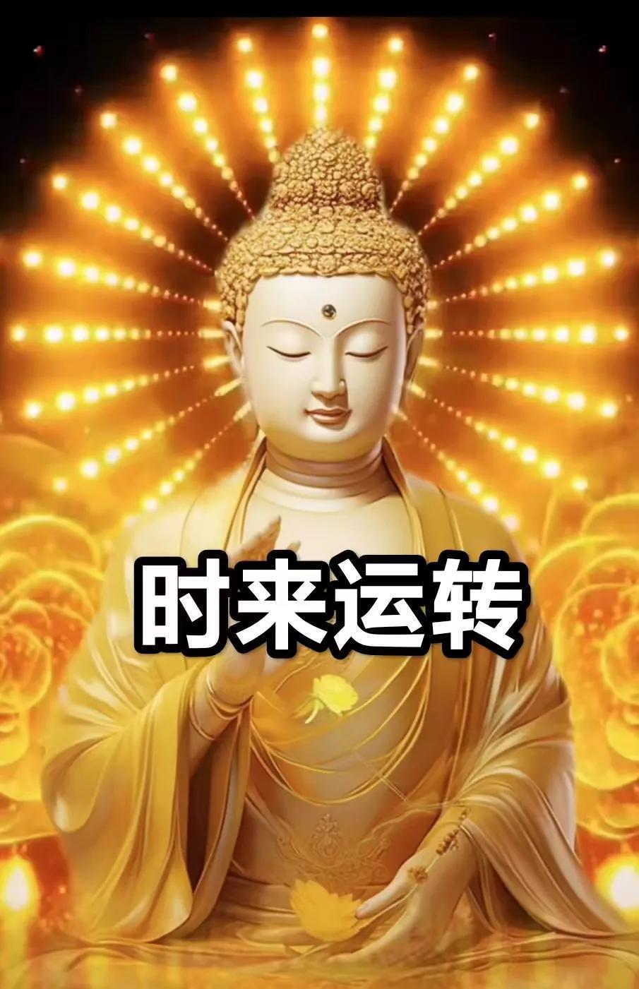 遇见佛祖，不要无视，对自己说一句，时来运转。从此人生鹏程万里，前程似锦，财源
