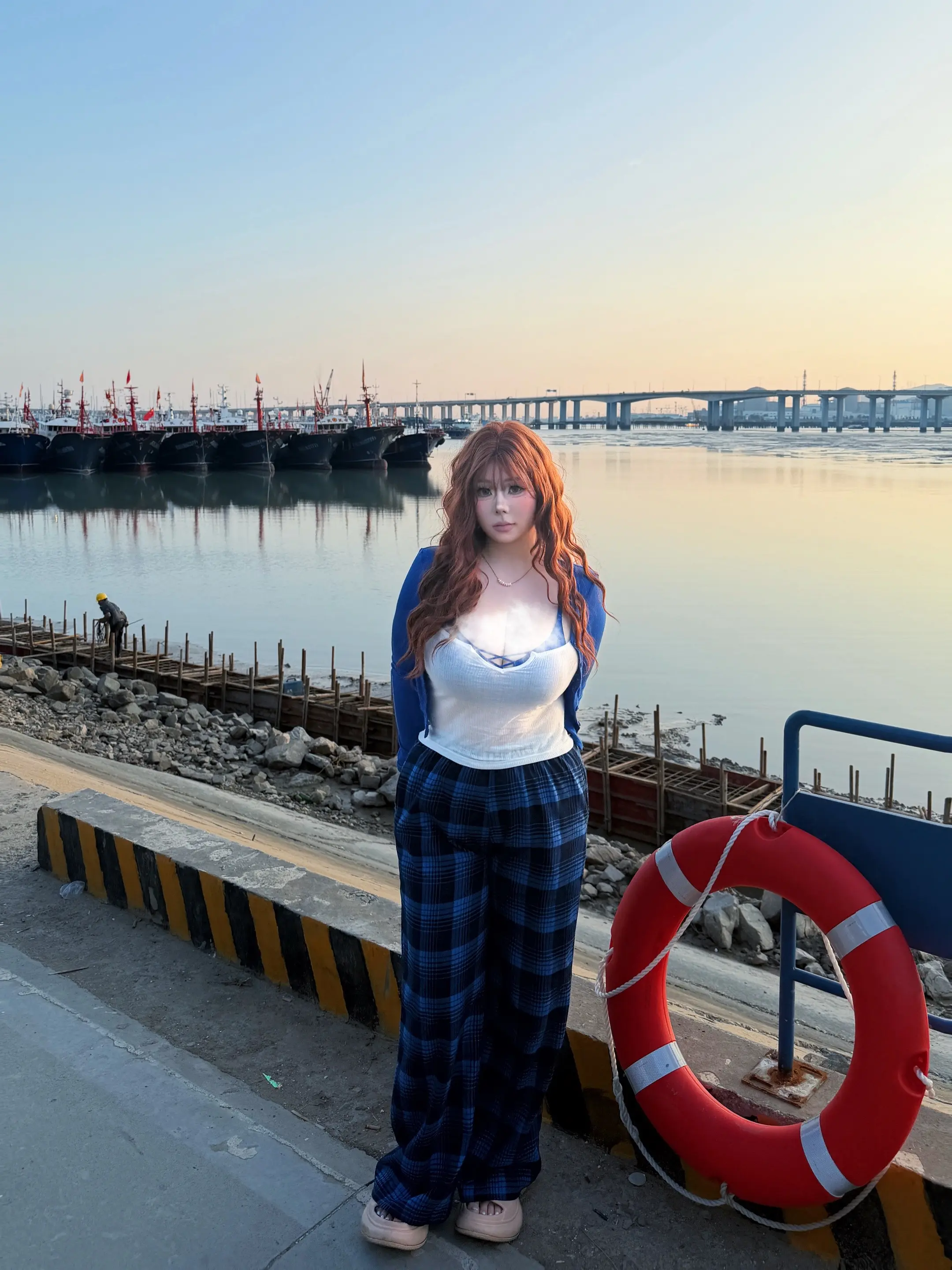 美式甜美 落日海岸look