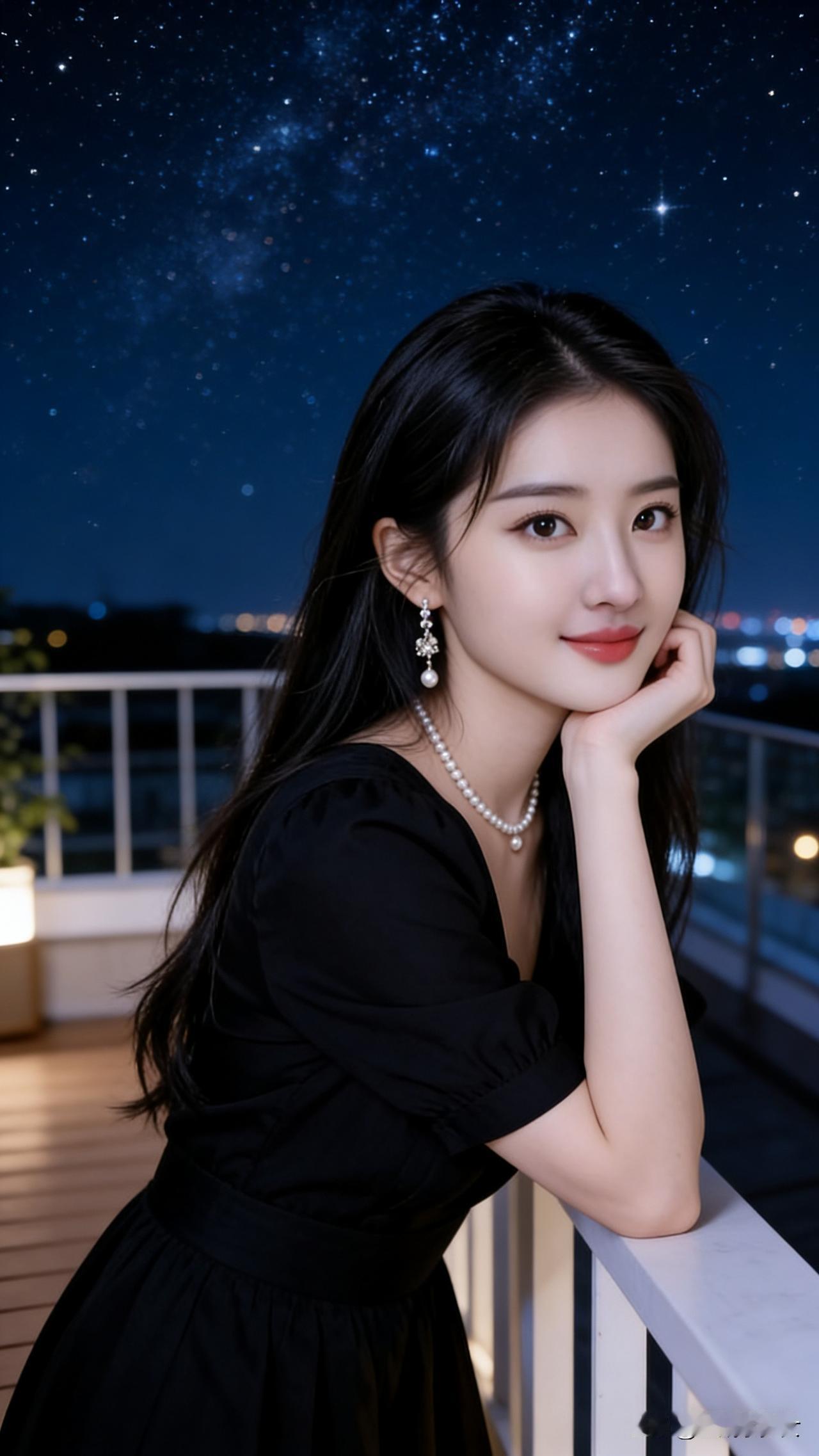 夜色静谧，静待佳人。