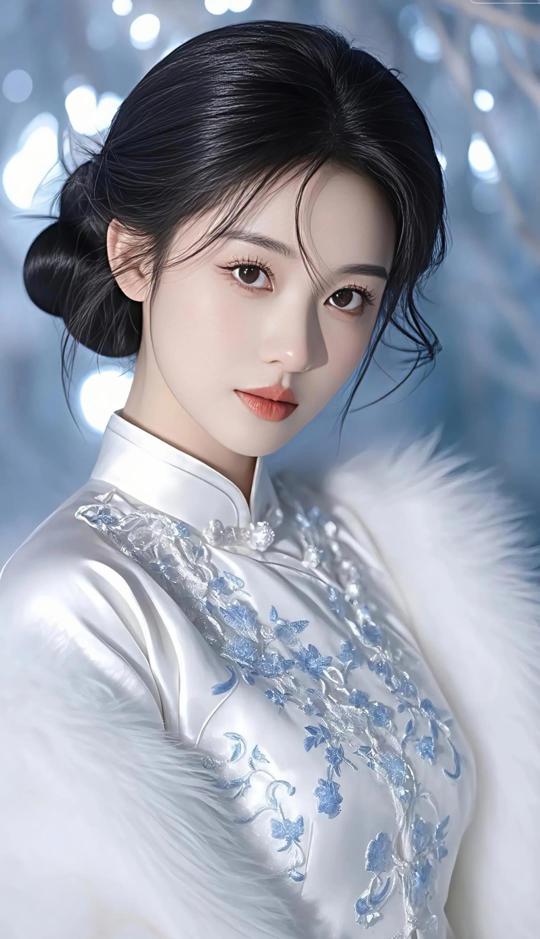 仙气飘飘的汉服美人，宛如画中走出的仙女。