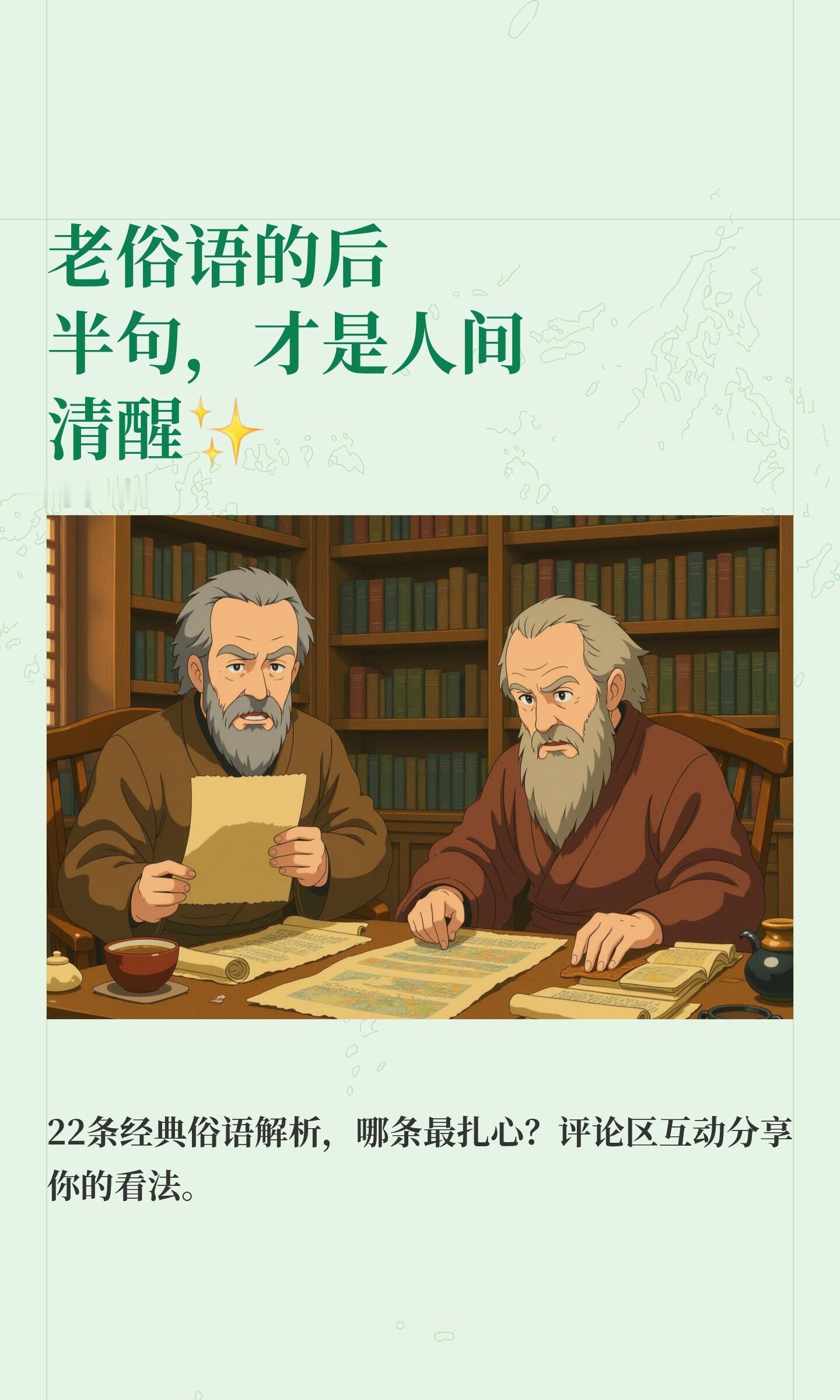 老俗语的后半句，才是人间清醒✨​​​