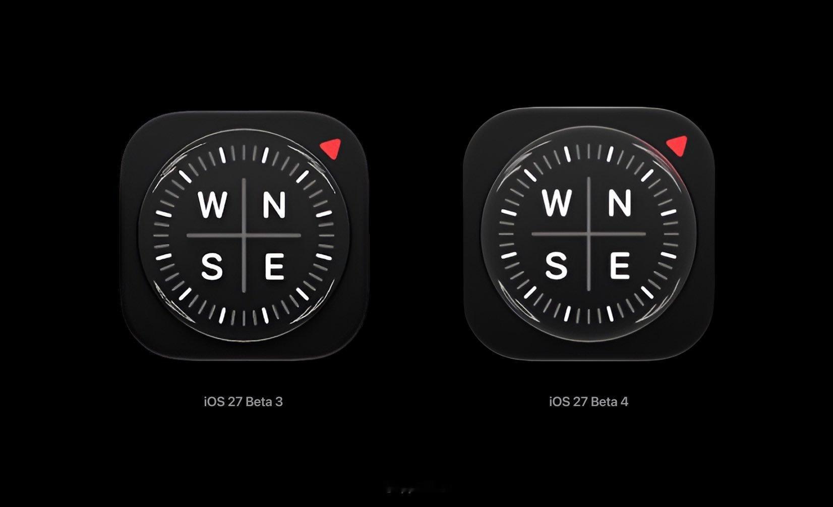 iOS27beta4这2个图标有微小改变。你发现了吗