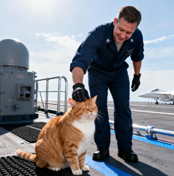 航母上为什么养猫？是为了抓老鼠吗？不是的，现在航母上的猫已经不再是用来抓老鼠了，