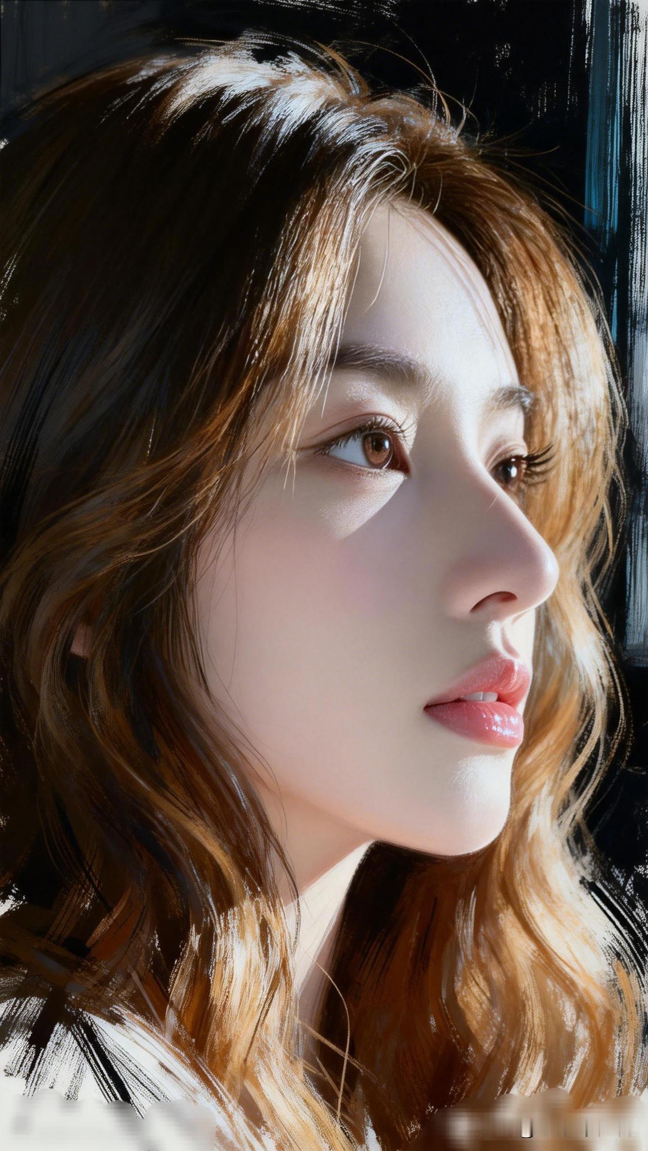 温柔的光影，梦幻的少女，仿佛时间静止在这一刻。