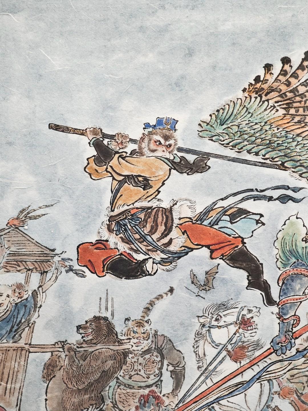 我要！这铁棒醉舞魔王涌喆新绘西游之《狮驼国》《碧波潭》欣赏90后画家王涌喆是