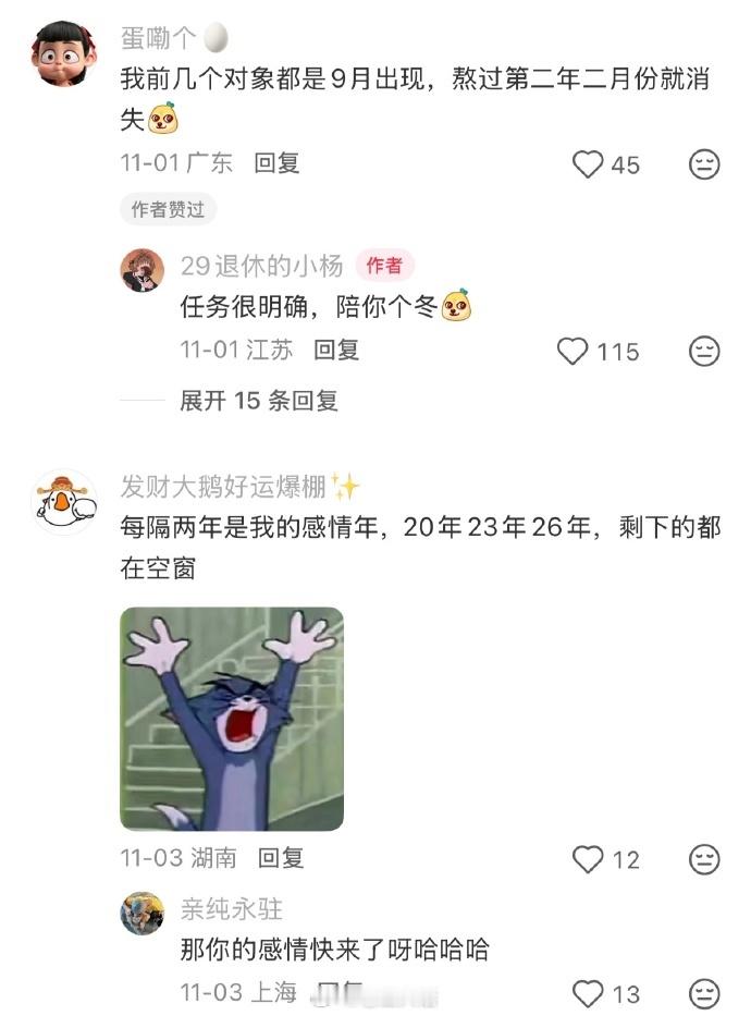 原来大家谈恋爱都有周期性