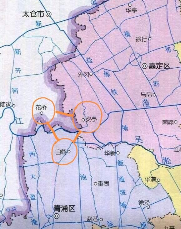 鸡闻三地的青浦白鹤镇，也可以说是上海的“西伯利亚了”，与旁边的嘉定安亭，昆山花桥