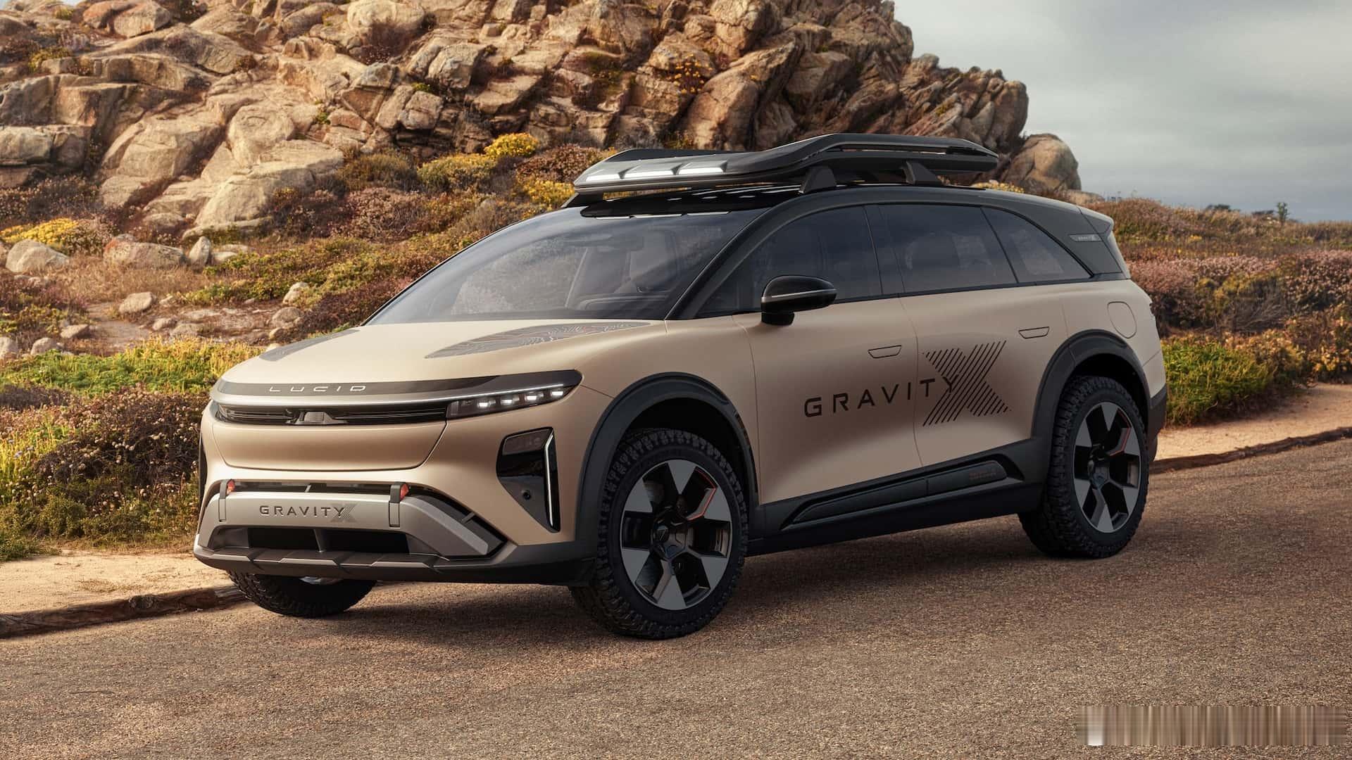 圆石滩车展在即，lucid发布GravityX概念车，基于Gravity