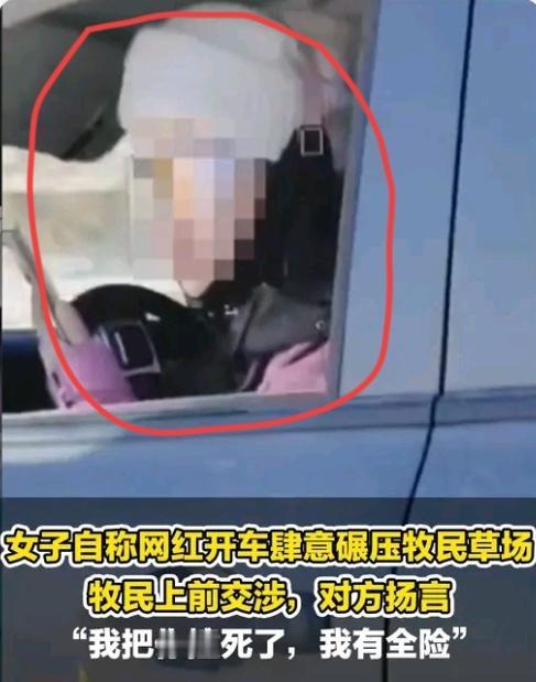 内蒙古赤峰，在草原开越野车，叫嚣有全险、撞死牧民都不怕的女子，被扒光了！车牌是宁