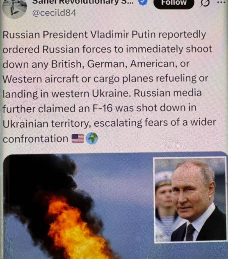 普京暴怒！立即击落欧洲飞机！直接下令俄军，但凡发现英国、德国、美国这些西方国家