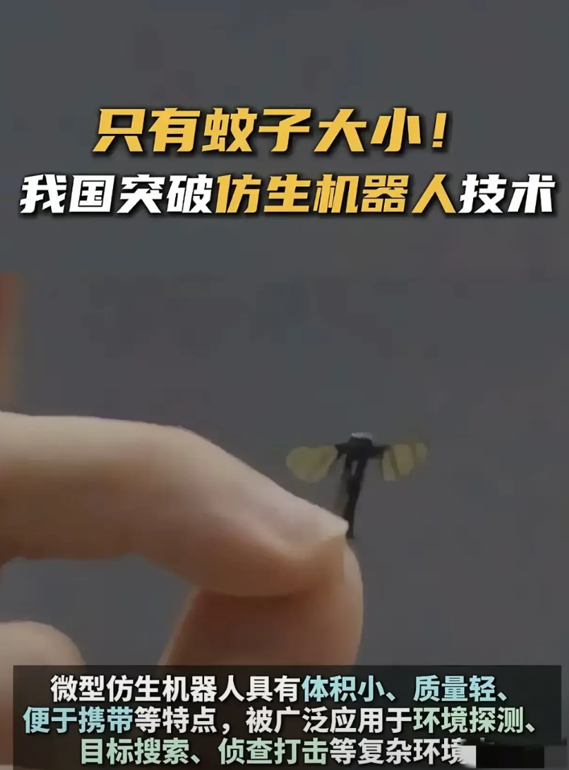 中国6月14号正式公布了“蚊子机器人”的消息，直接震惊了全世界！因为这机器人能自