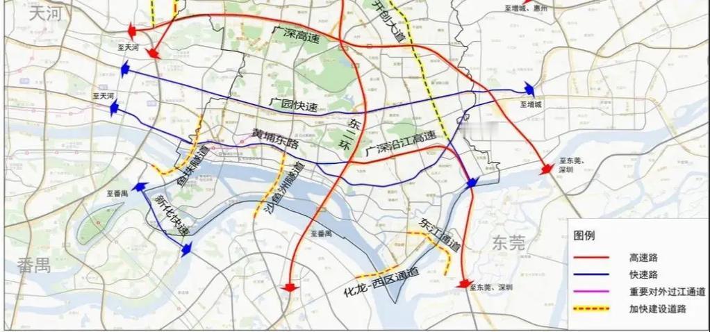 2021年左右广州市黄埔区规划了四条隧道，分别为：鱼珠隧道、沙鱼洲隧道、西区-化