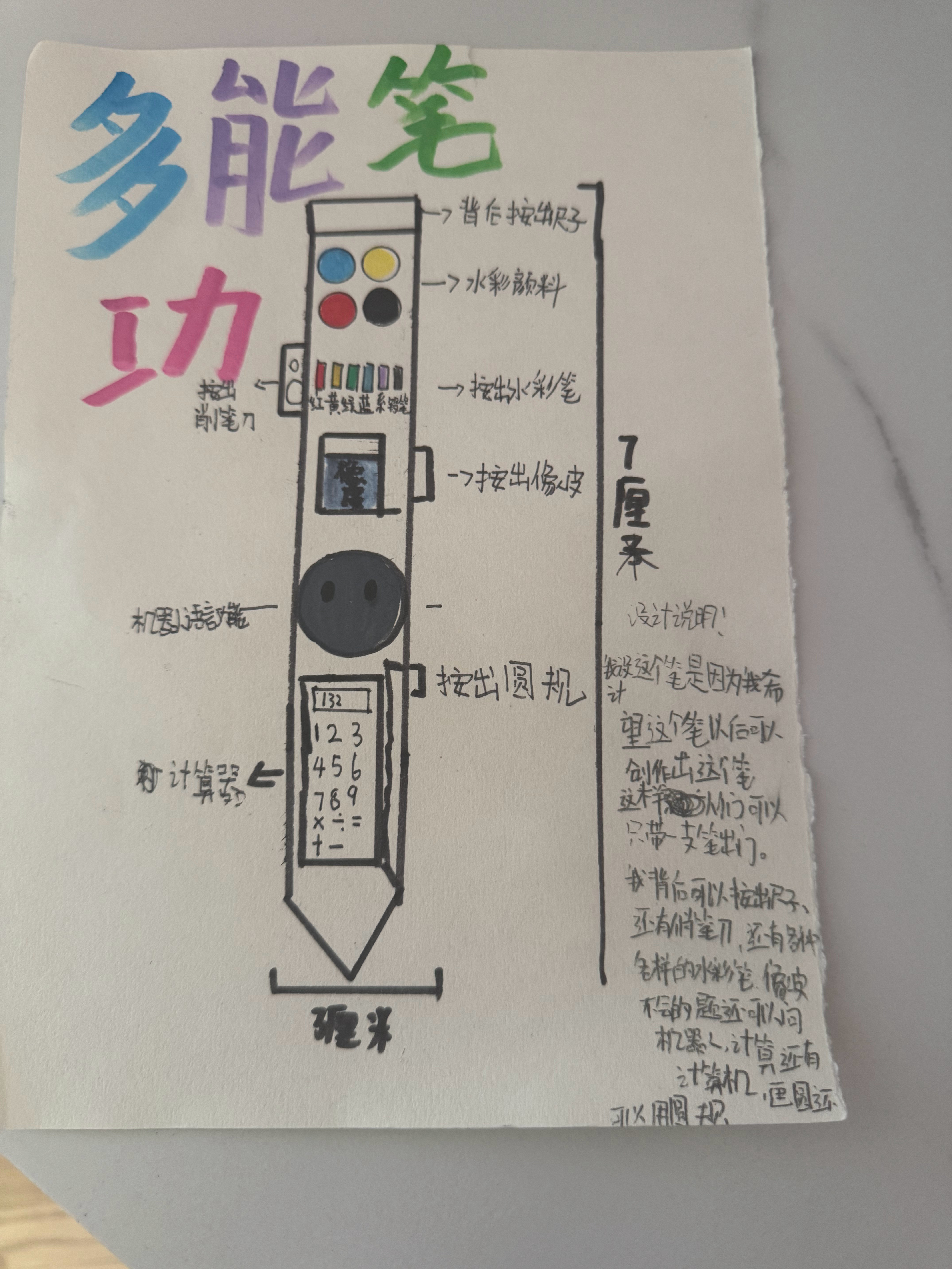 出差刚回家，发现了妹妹的设计图纸？这是…万能笔？