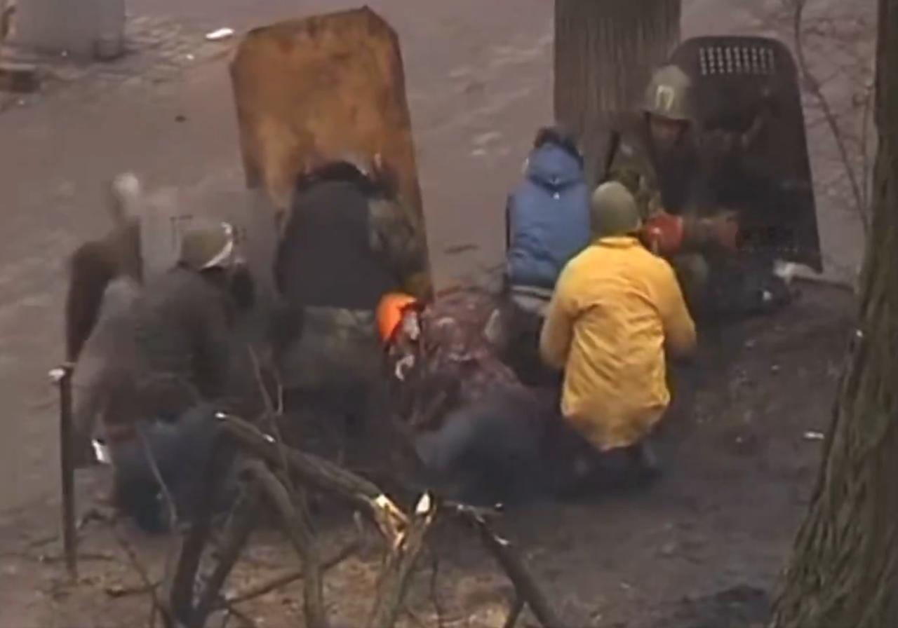 2014年2月20日发生在基辅的“广场大屠杀”。当时，狙击手至少杀害了47名示威