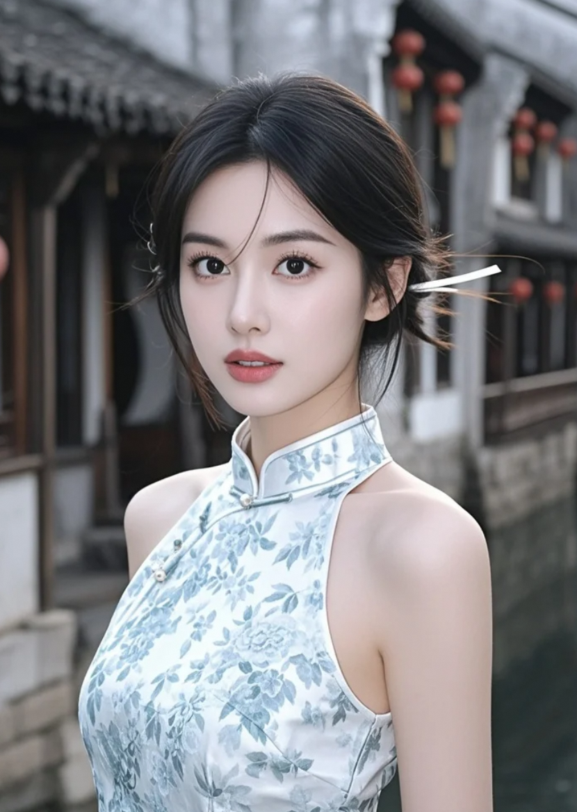 旗袍裁云为袖，绣尽人间四月天