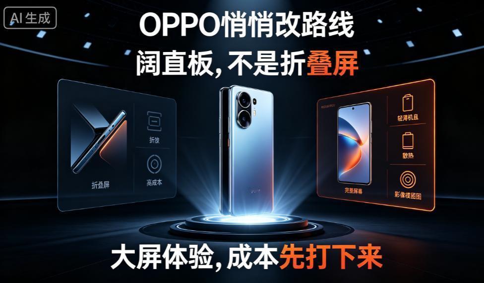 OPPO新机玩出新花样，阔直板或成破局关键这阔直板新机堪称“不走寻常路”，6