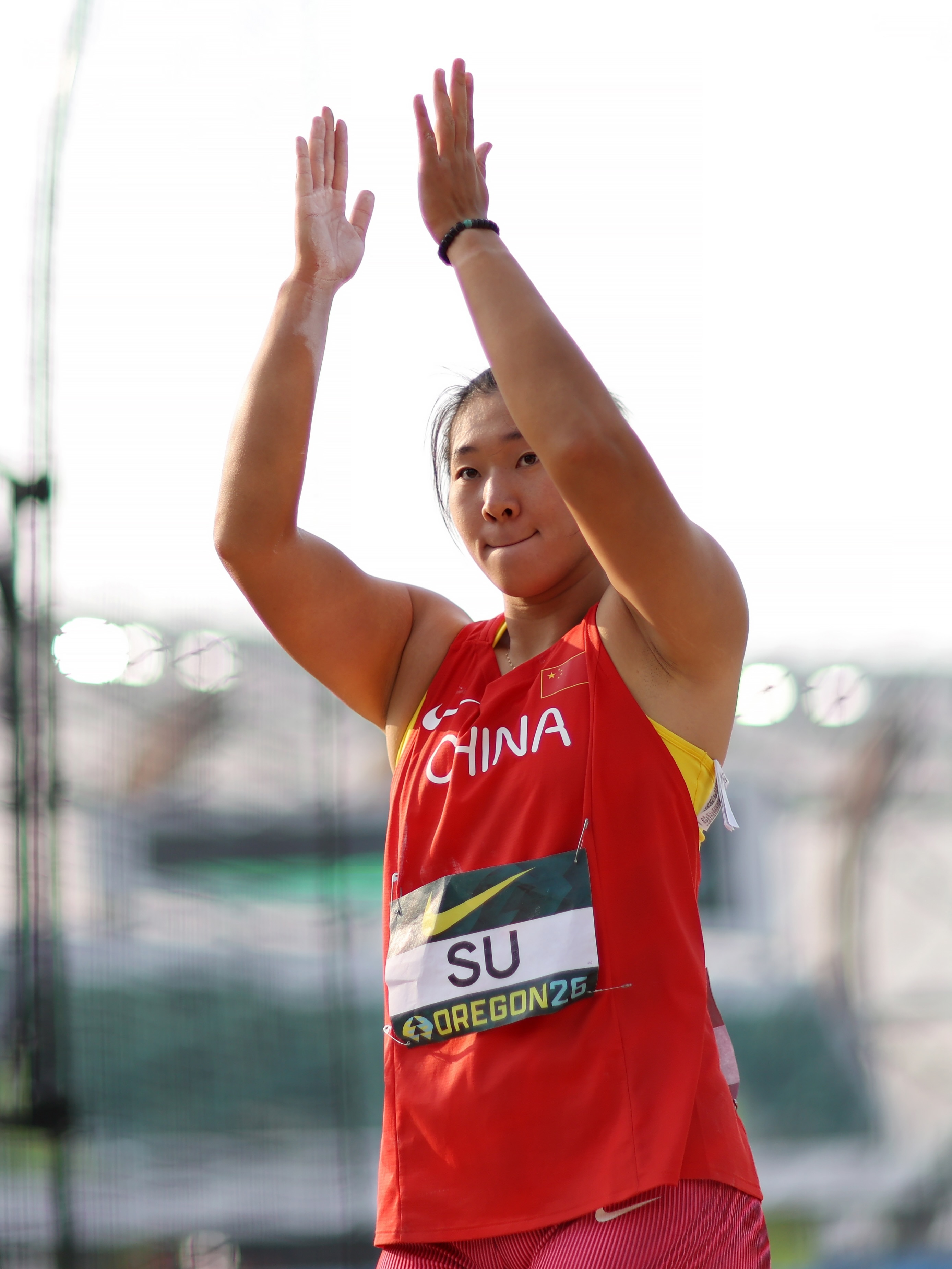 #U20田径世锦赛中国队首金#2026年U20田径世锦赛女子铁饼决赛，中国选手