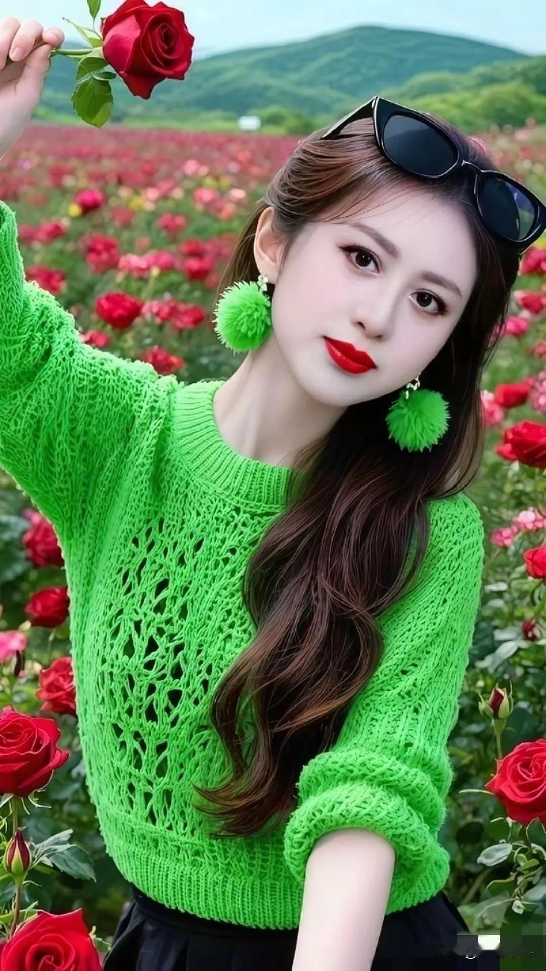 刚翻相册，最近拍的是那朵粉嫩嫩的月季，娇艳欲滴！