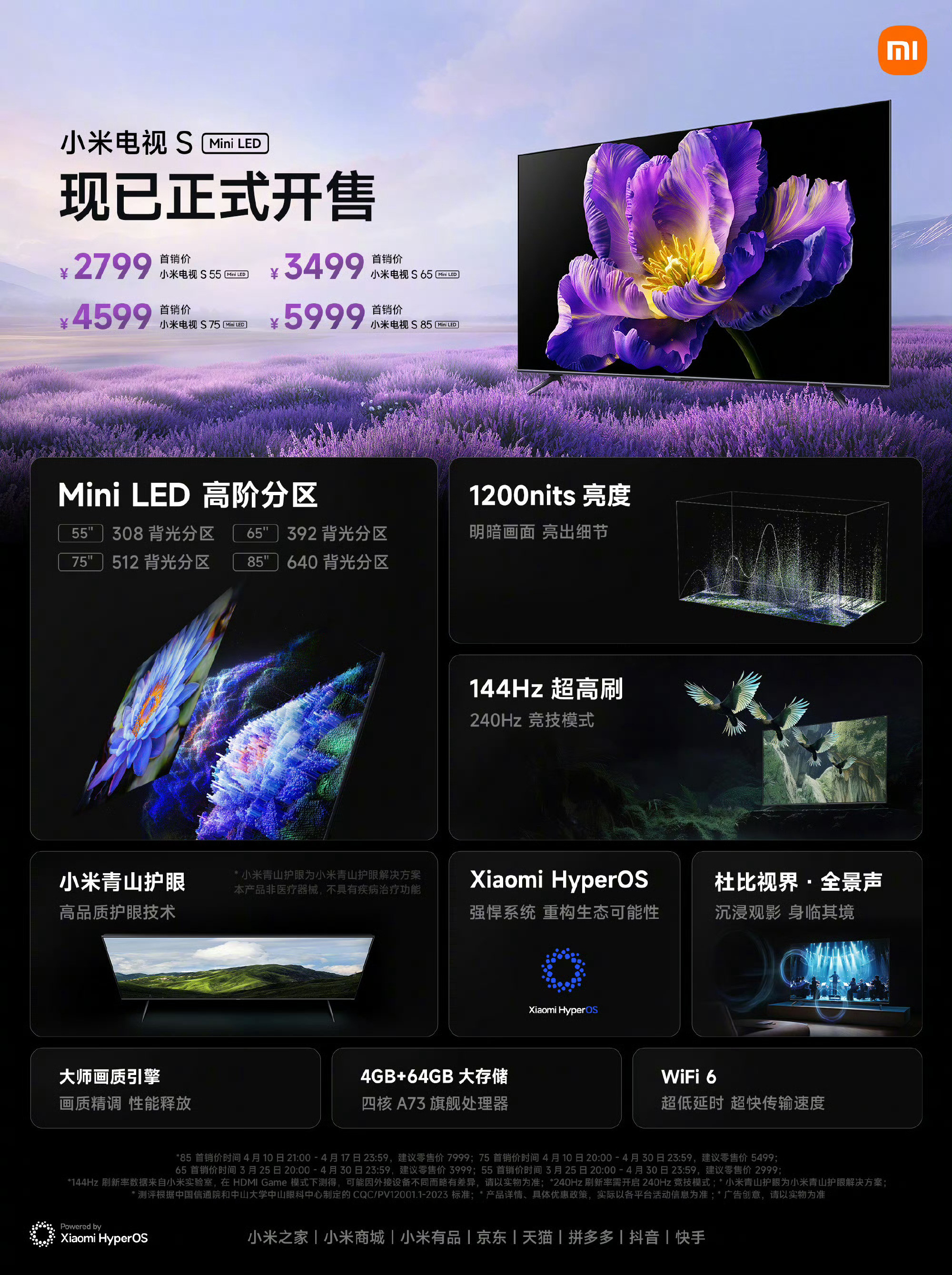 其实REDMI电视X852026的配置完全可以看作小米电视SMini