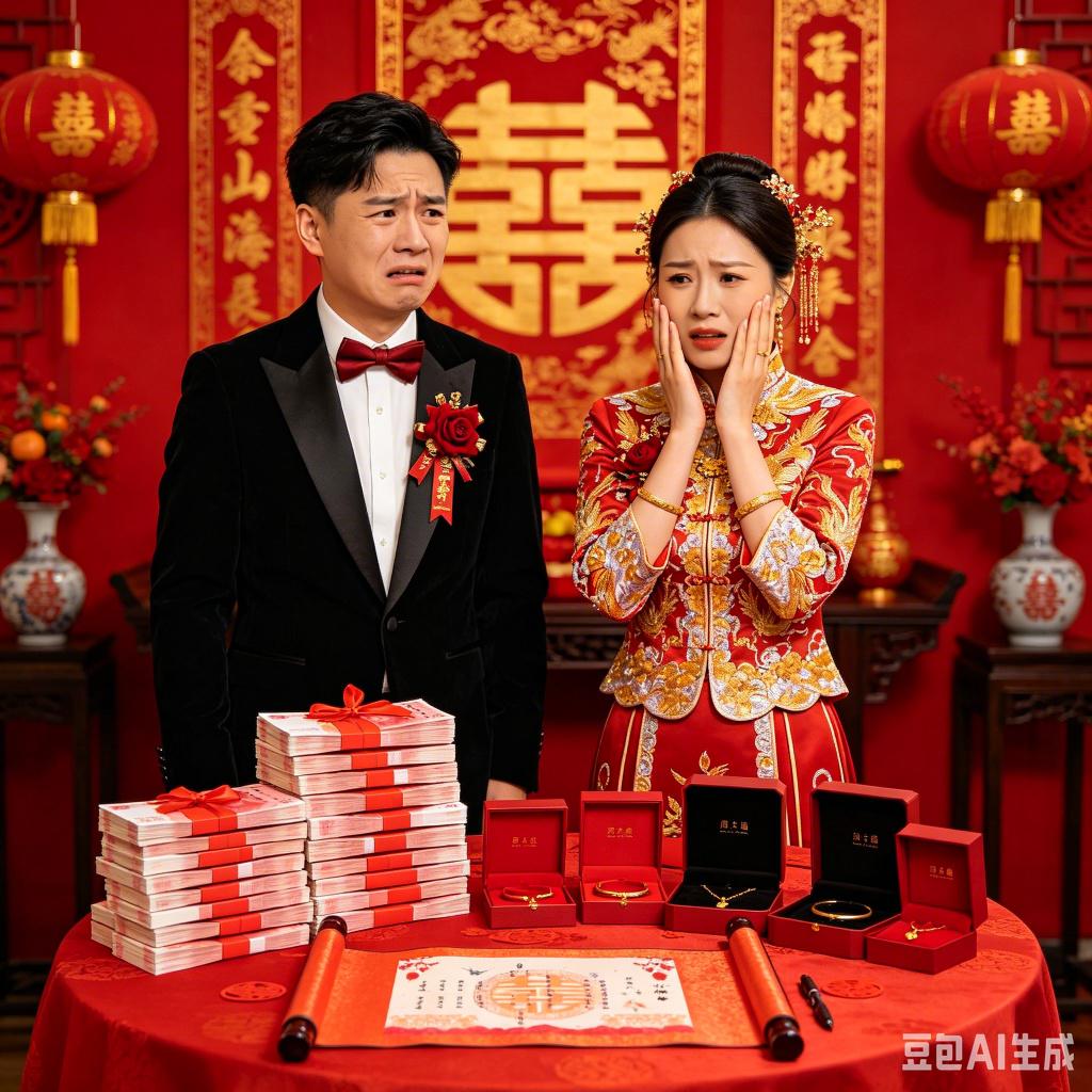 最近刷到一个帖子，男生和女朋友谈了三年，到谈婚论嫁的时候，女方家要38万彩礼