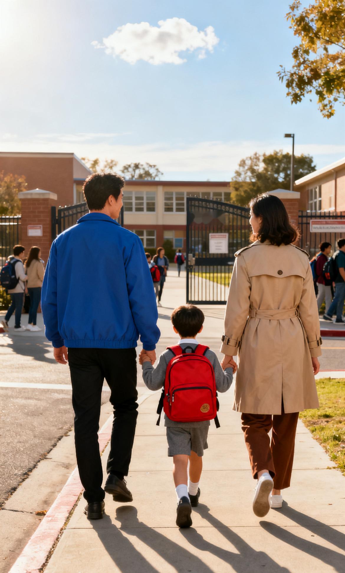 发现一个有意思的现象，现在接送孩子上学，都是年轻的父母，我记得小时候，接