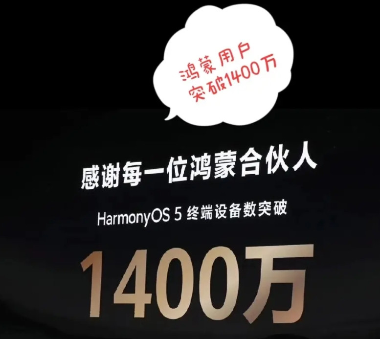 鸿蒙5.1系统用户破1400万！这一庞大数字离不开每一位时代同行者的支持。回顾