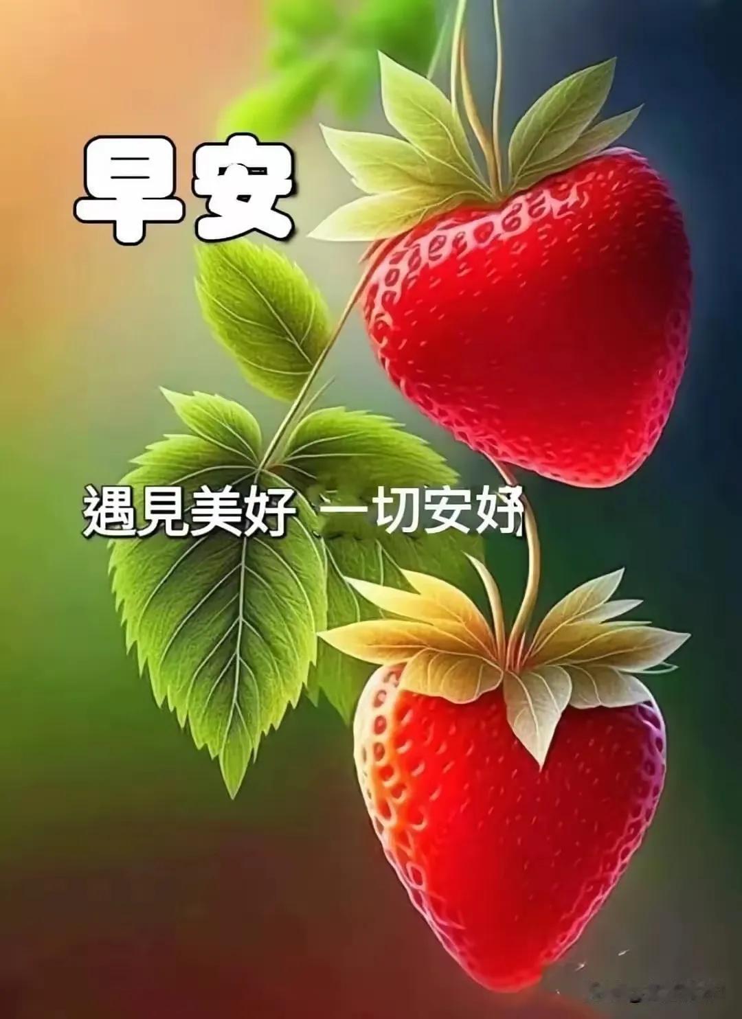 早安，遇见美好，一切安好！🍓🌿