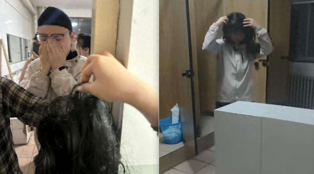 这下事情闹大了！河北，一高校男生戴着假发，把自己装扮成女生模样偷偷潜进女生宿舍，