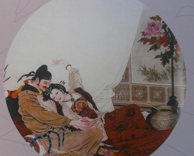 一天深夜，唐玄宗想念梅妃，就派人把梅妃偷偷接来，度过了一个良宵。次日一早，两人还