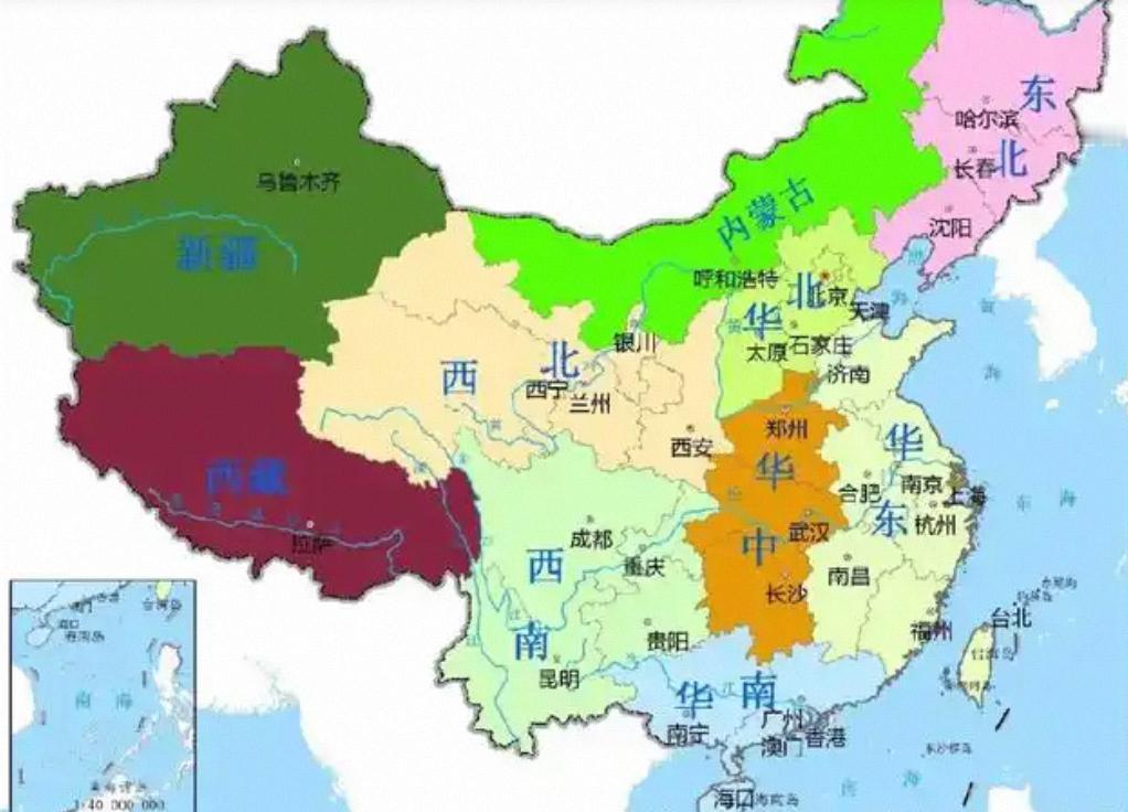 华北是山西河北东北黑吉辽稳得一批华东：山东、安徽、江苏、浙江华中、河