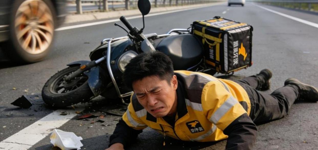 长沙一女子点外卖迟迟未到，外卖小哥电话哽咽说炸鸡撒一地要赔三倍，女子却怒吼谁在乎