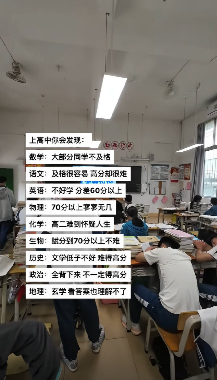 上了高中你会发现各学科的规律