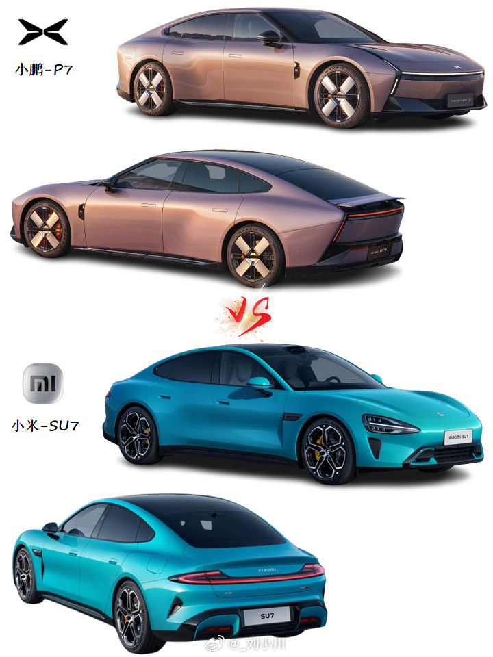 小鹏汽车小米汽车两个强有力的竞争对手：小鹏P7vs小米SU
