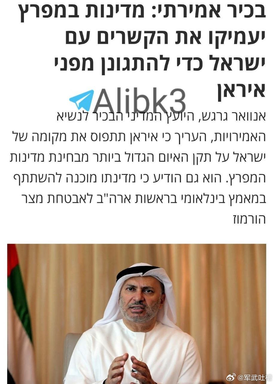 兄弟们，阿联酋准备彻底跪下了阿联酋总统顾问安瓦尔·加尔加什发表这份声明