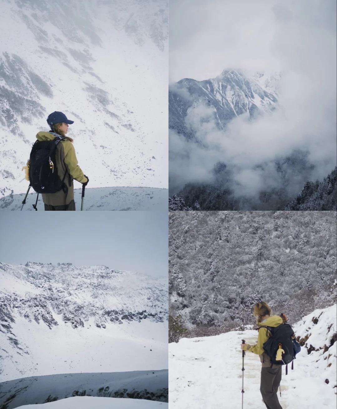 📍阿尔沟｜成都周边2.5小时直达雪山徒步大雪+阿尔沟四舍五入=爬了个雪
