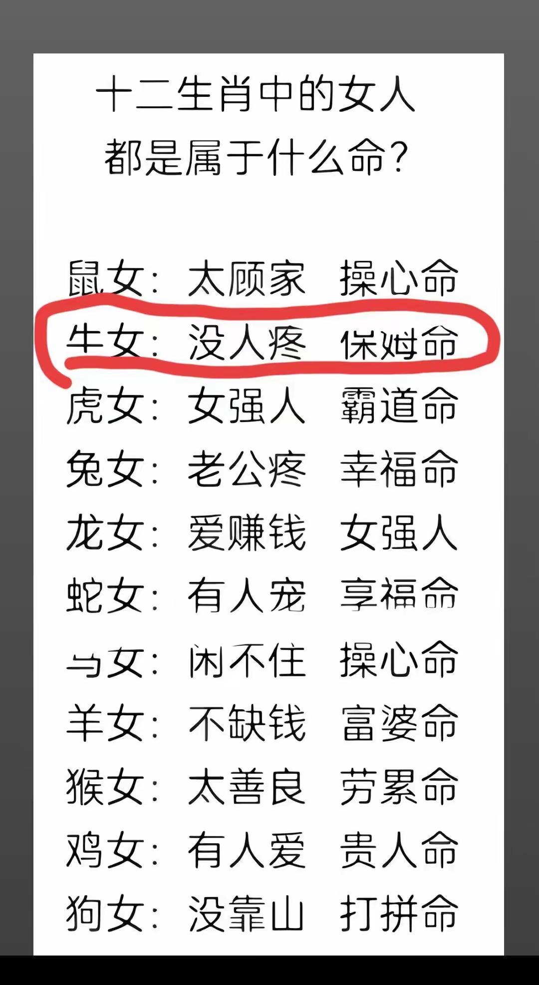 好像还比较准我两位属牛的女领导都离婚了但好像日子过的还不错经常的朋友圈晒幸