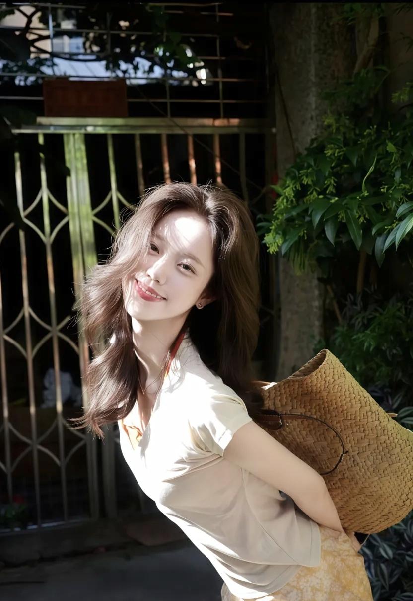 阳光洒落，笑靥如花，美好时光定格在这一刻。🌞💛🌸